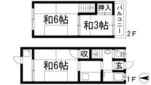 加茂1丁目テラスハウス（6戸1）の物件間取画像